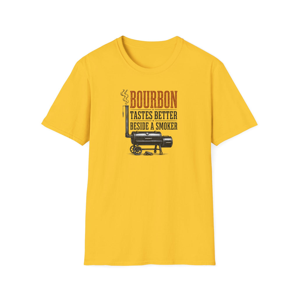 Bourbon beside a smoker T-Shirt