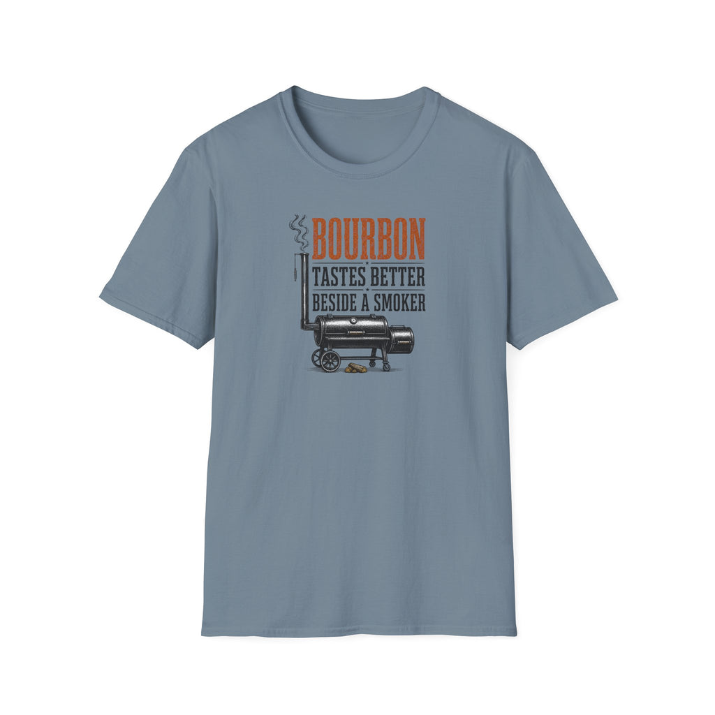 Bourbon beside a smoker T-Shirt
