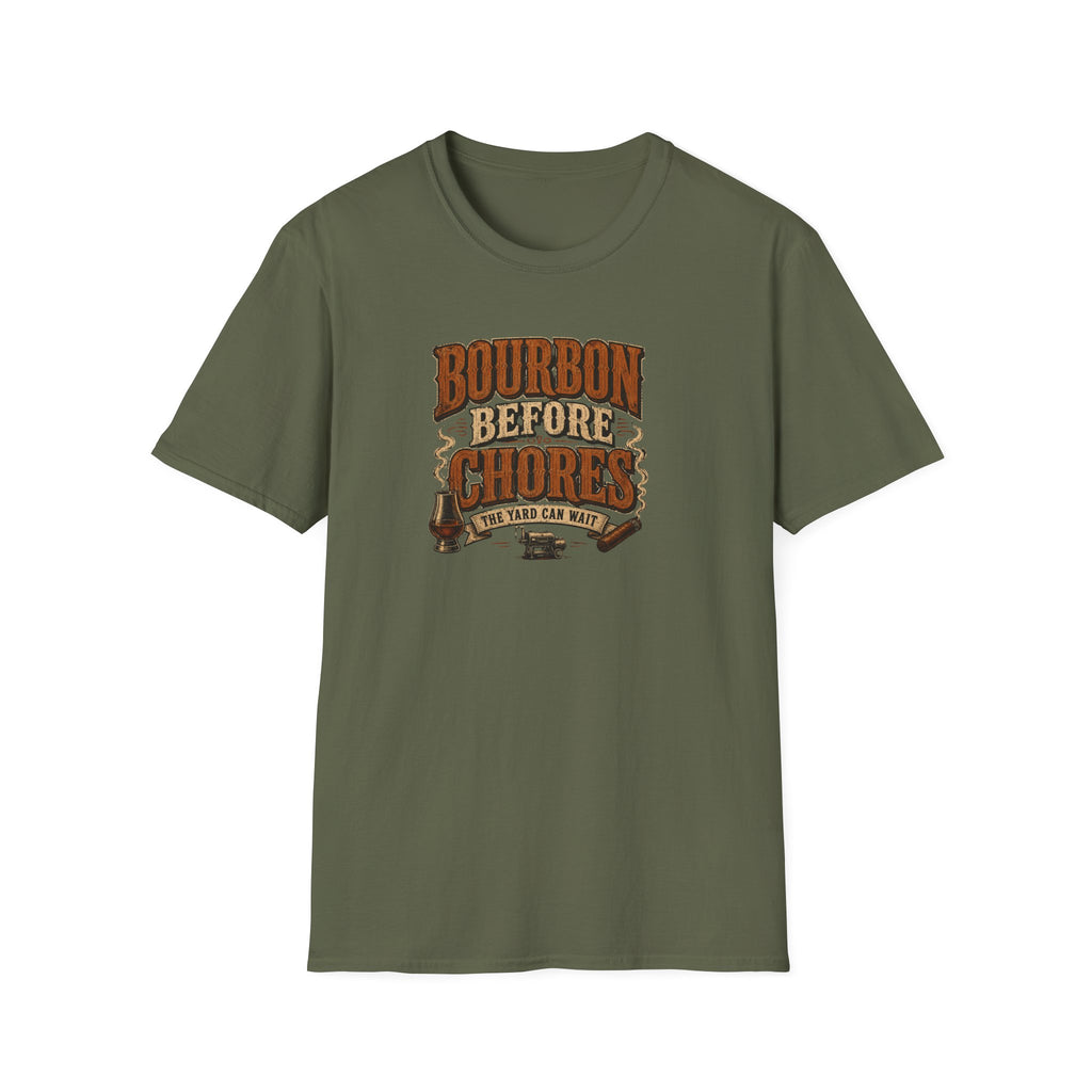Bourbon Before Chores T-Shirt