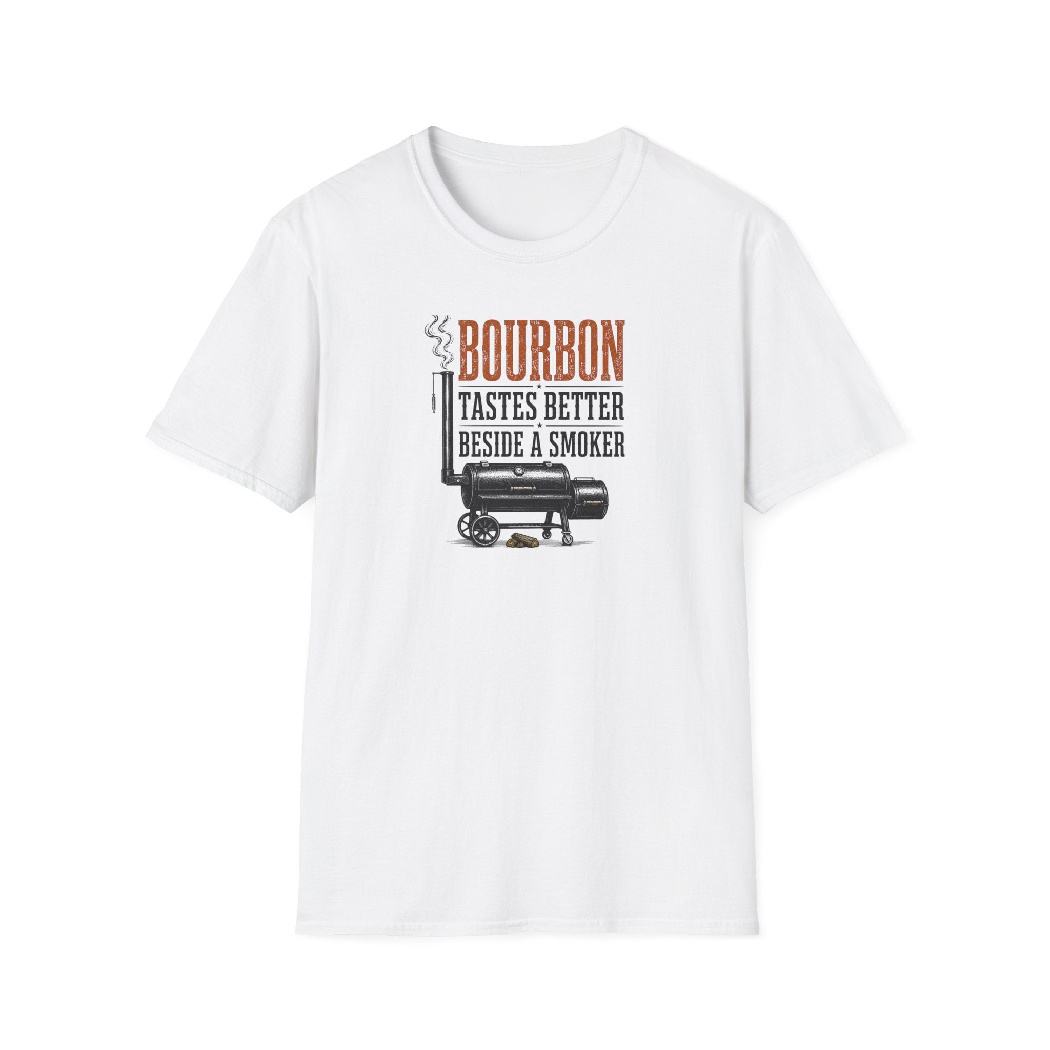 Bourbon beside a smoker T-Shirt