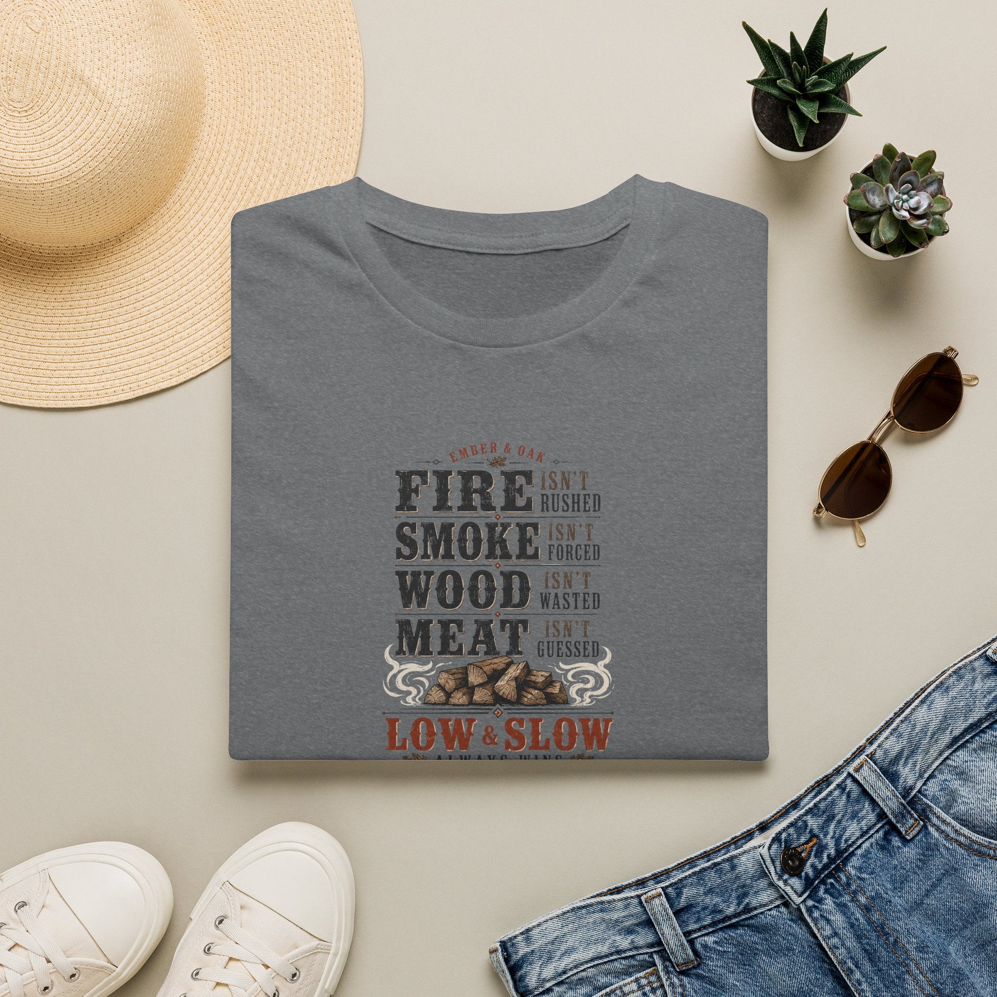 Fire Smoke Wood Meat T-Shirt