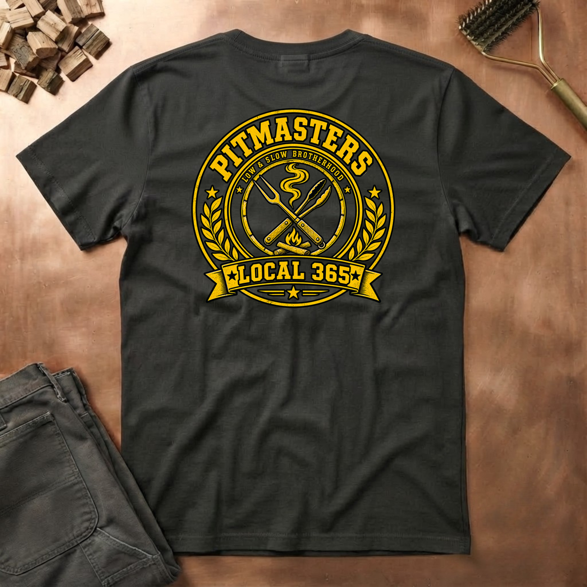 Pitmasters local 365 Circle (FRONT & BACK)