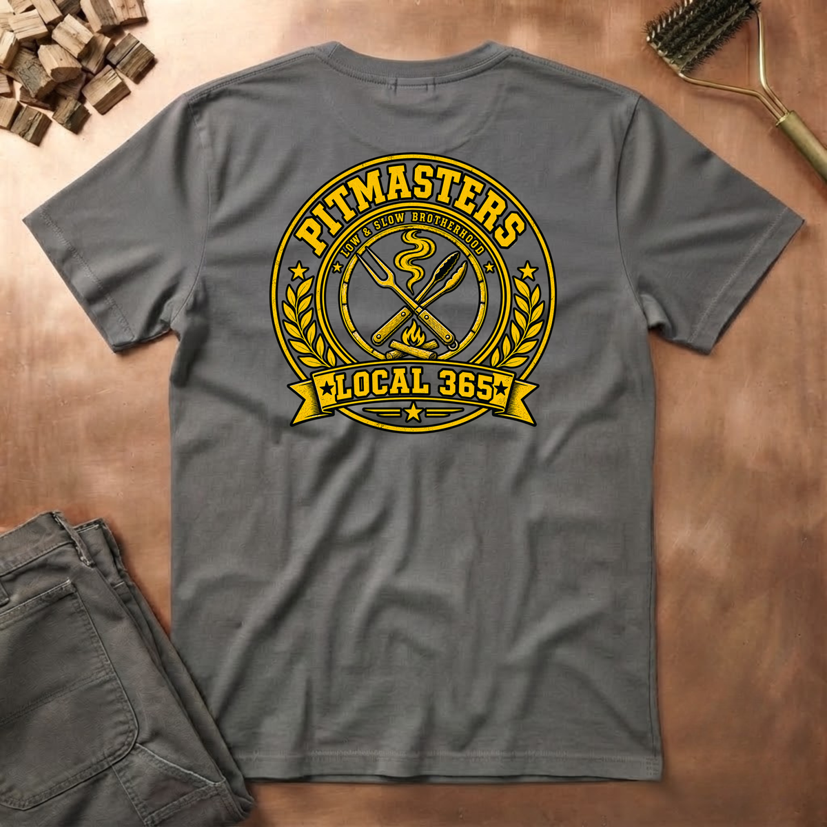 Pitmasters local 365 Circle (FRONT & BACK)