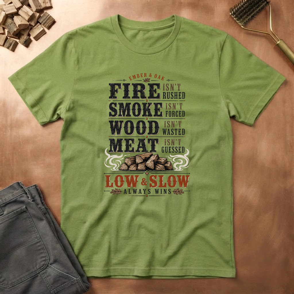 Fire Smoke Wood Meat T-Shirt