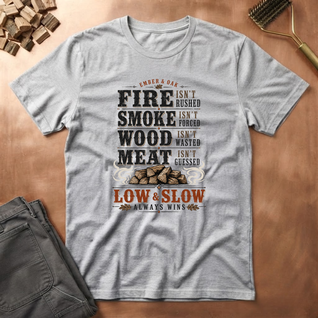 Fire Smoke Wood Meat T-Shirt